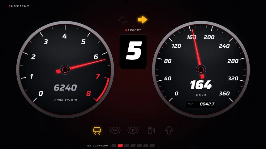 SHOOTKAM DASH v1.2, la page COMPTEUR
